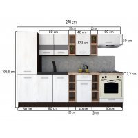 Bucatarie MARINA NEW 270 B Wenge / Decor K001